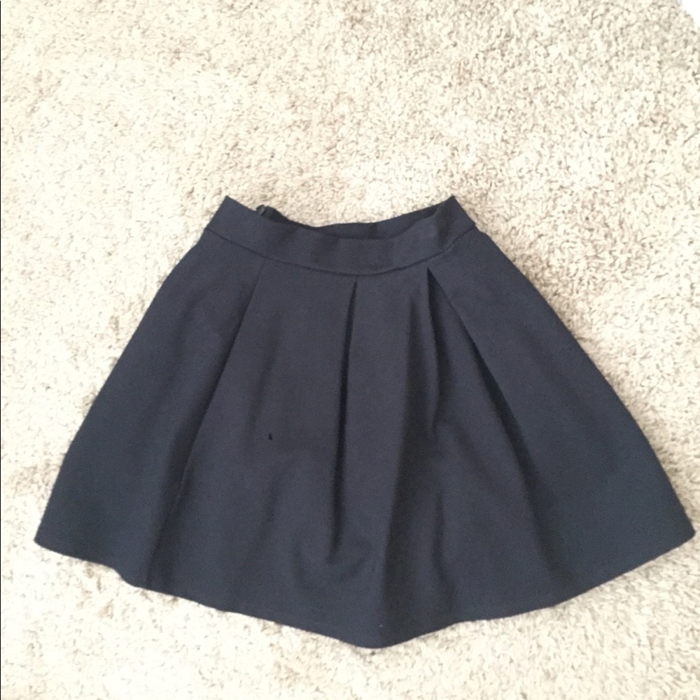 Black A-line Mini Skirt